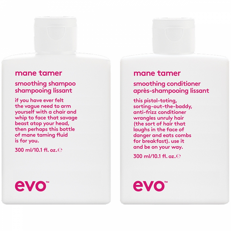 Evo для волос. Разглаживающий бальзам EVO easy. EVO шампунь. EVO Mane Tamer Smoothing Shampoo.